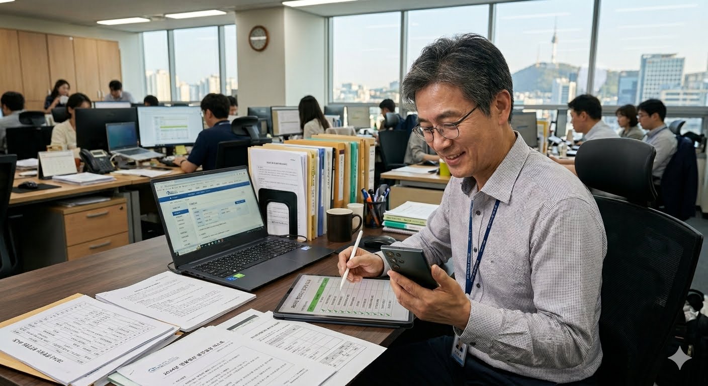 연말정산 상반기 중간점검을 하는 직장인