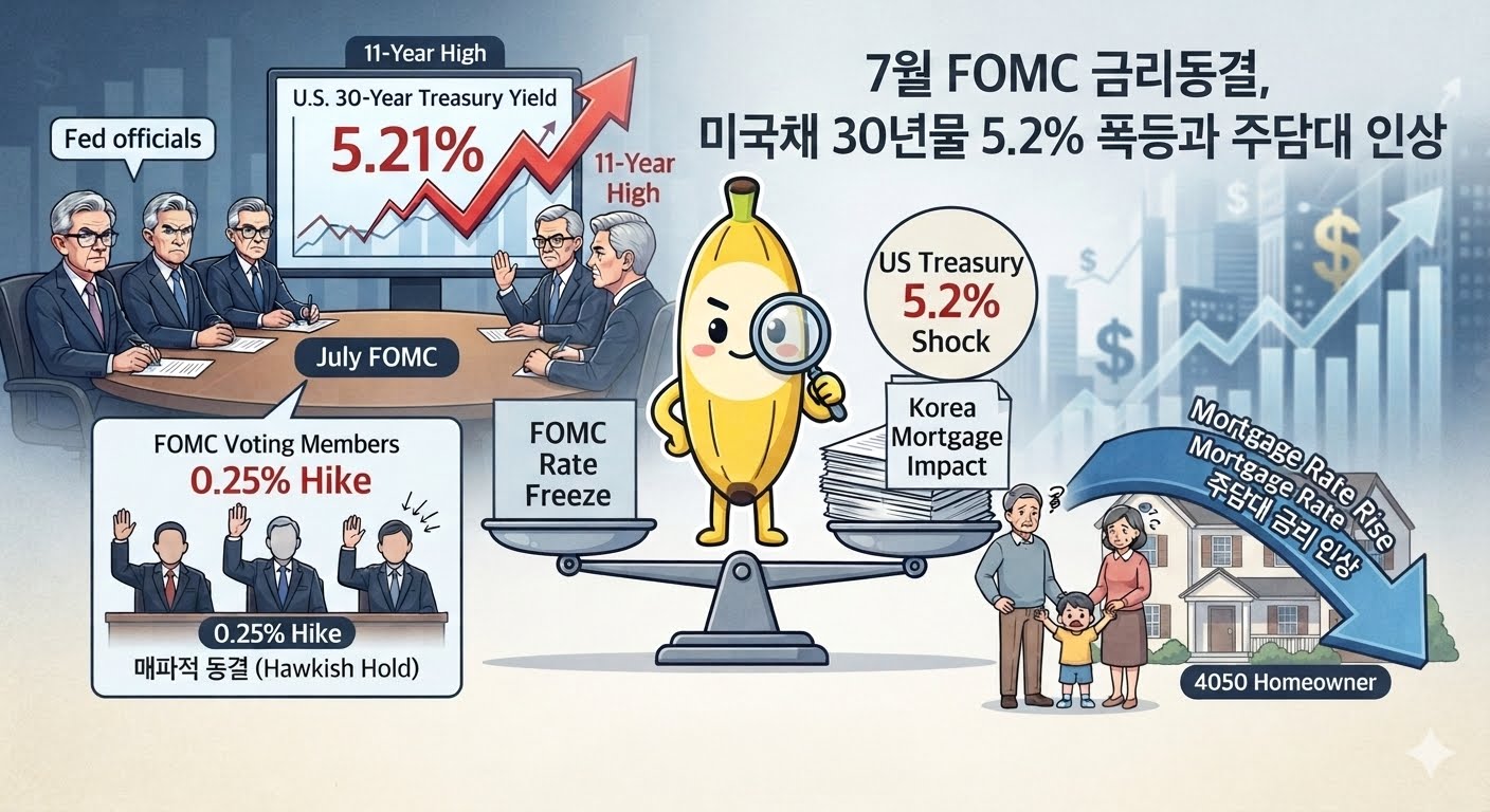 7월 FOMC금리동결, 주담대 인상